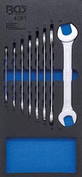 BGS Werkstattwageneinlage 1/3: Doppel-Maulschlüssel-Satz SW 6 - 22 mm 8-tlg. 4081